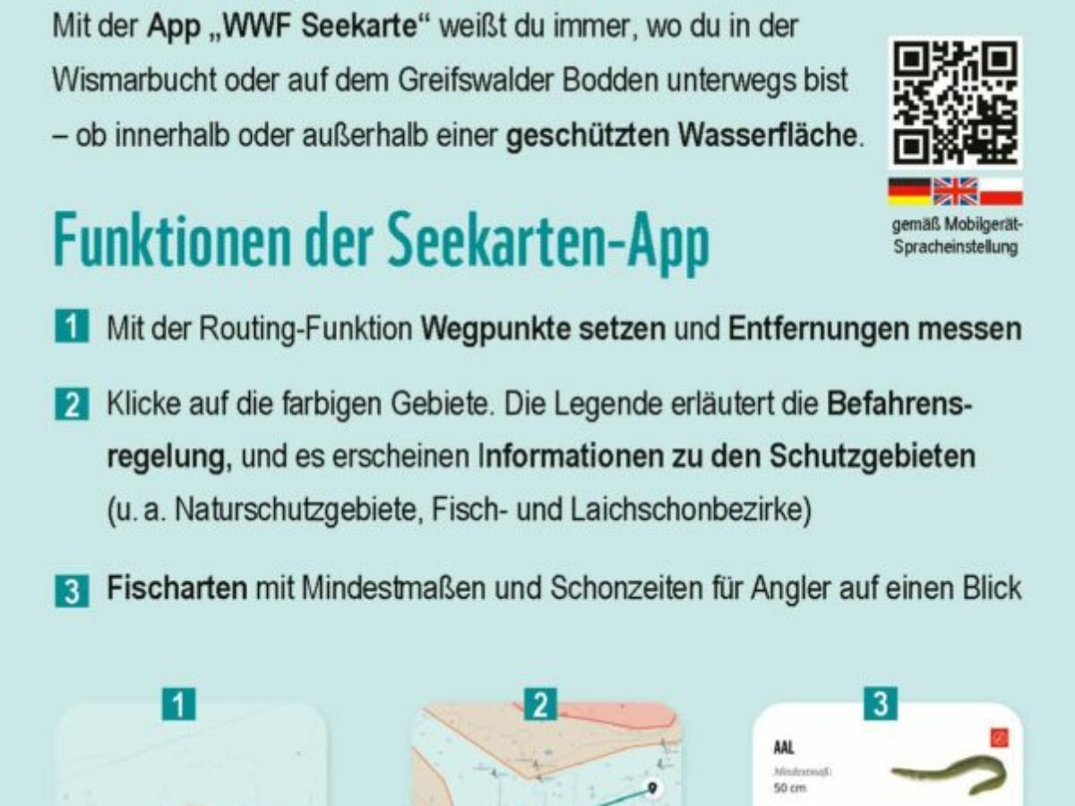 Aufsteller App Seekarte deutsch